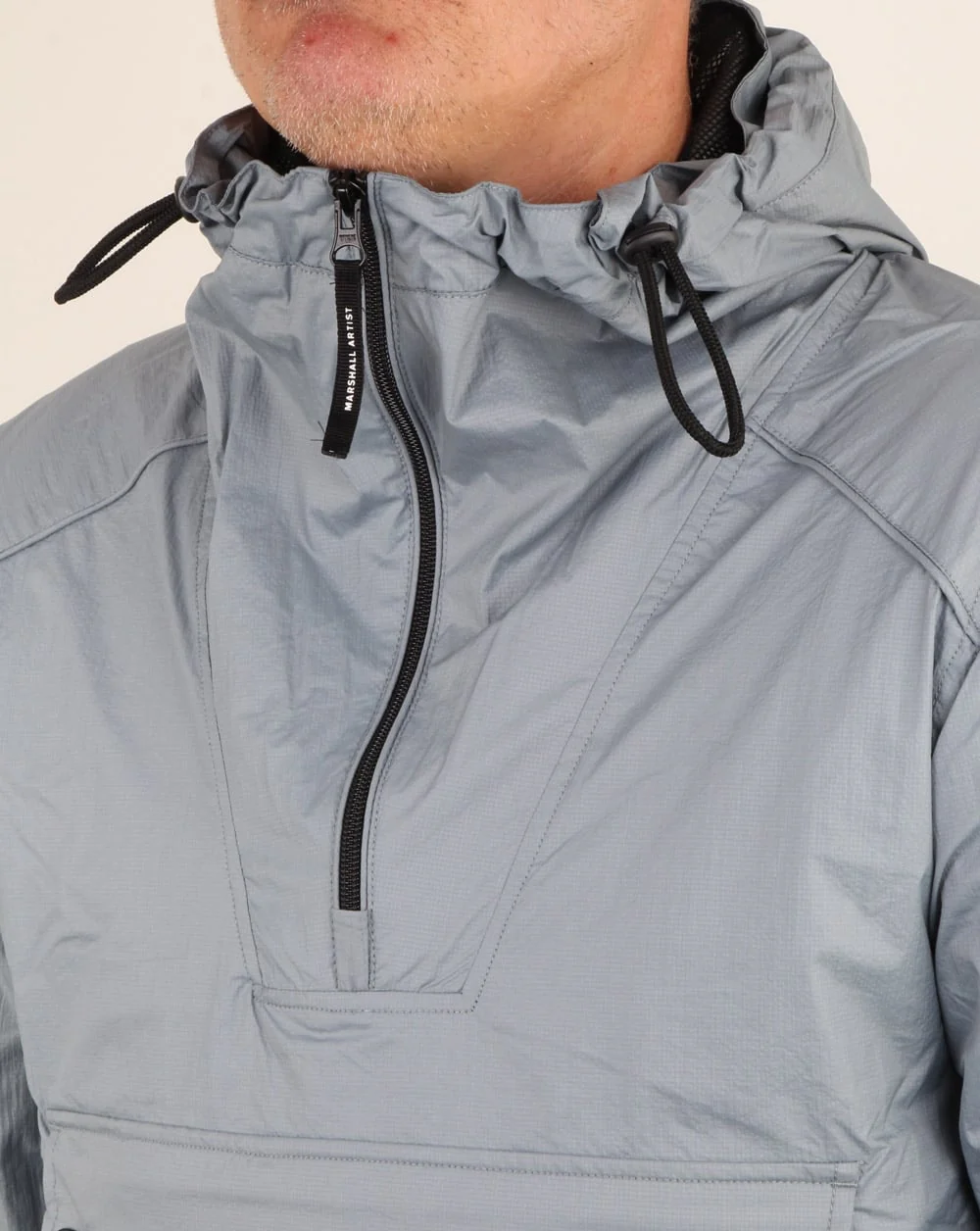 Marshall Artist Micro Ripstop Half Zip Jacket Sky - Image 2