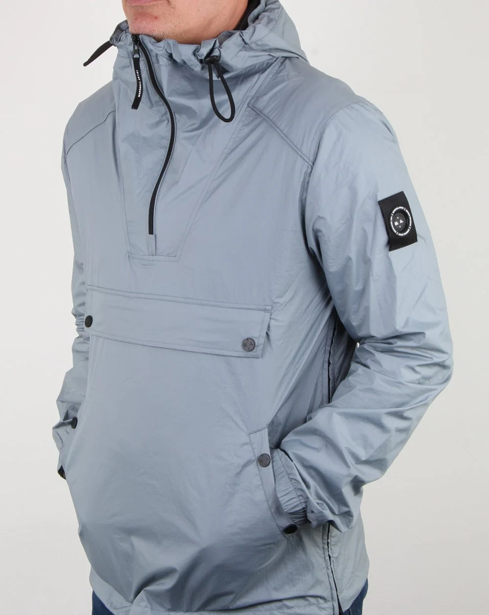 Marshall Artist Micro Ripstop Half Zip Jacket Sky - Image 3