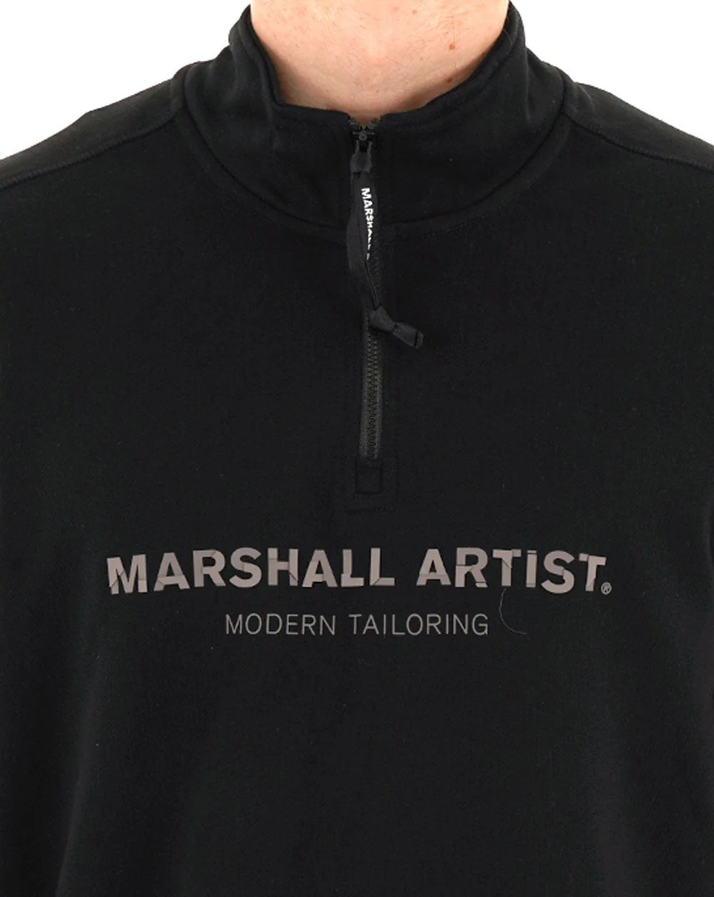 Marshall Artist Microsphere 1/4 Zip Sweat Black - Image 2