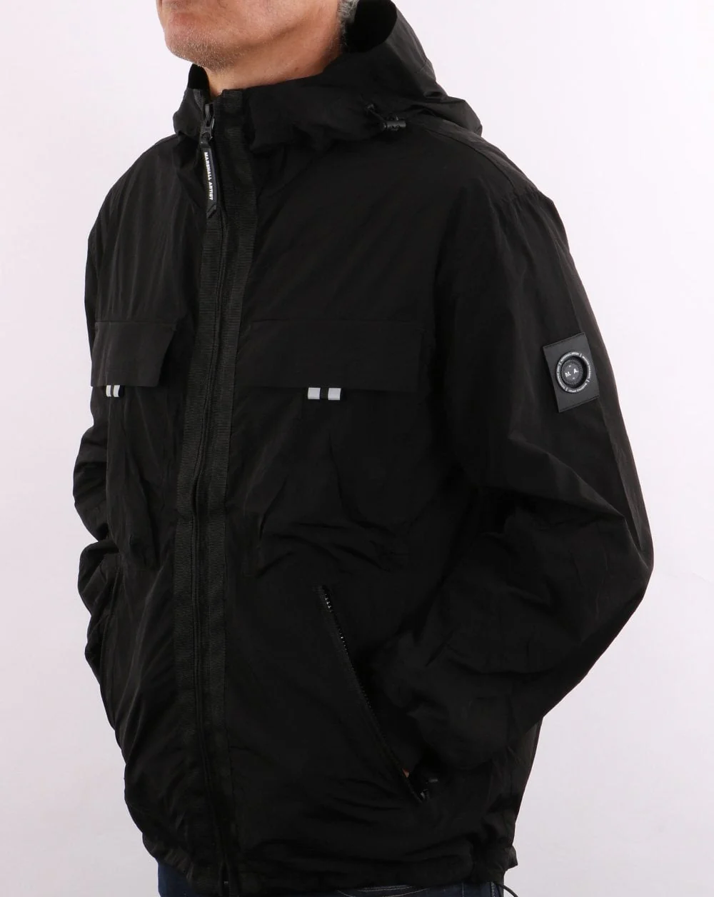Marshall Artist Molecular Hooded Jacket Black - Image 3