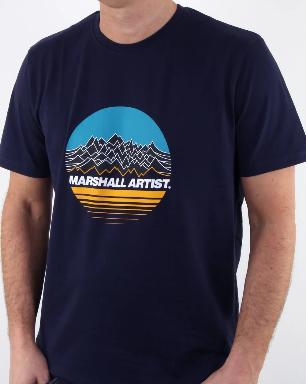 Marshall Artist Mountain Trek T Shirt Navy