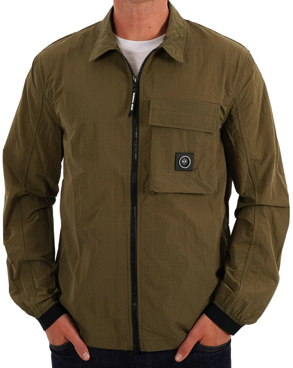 Marshall Artist Nevado Overshirt Khaki Green - Image 3