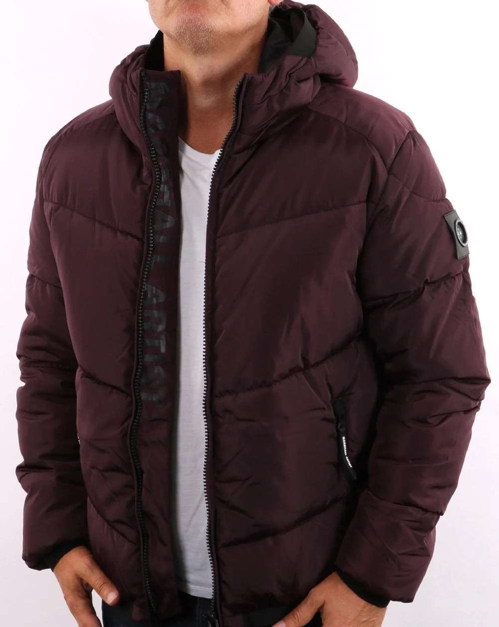 Marshall Artist Paninaro Padded Jacket Burgundy - Image 4