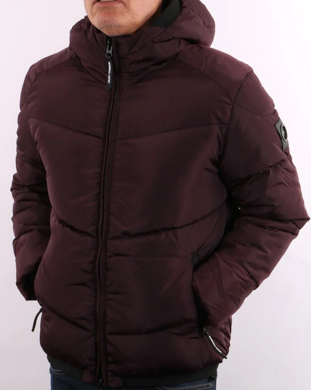Marshall Artist Paninaro Padded Jacket Burgundy - Image 5