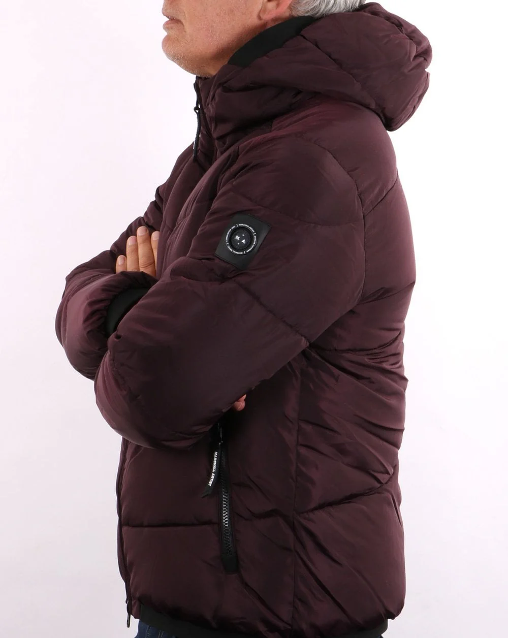 Marshall Artist Paninaro Padded Jacket Burgundy - Image 6