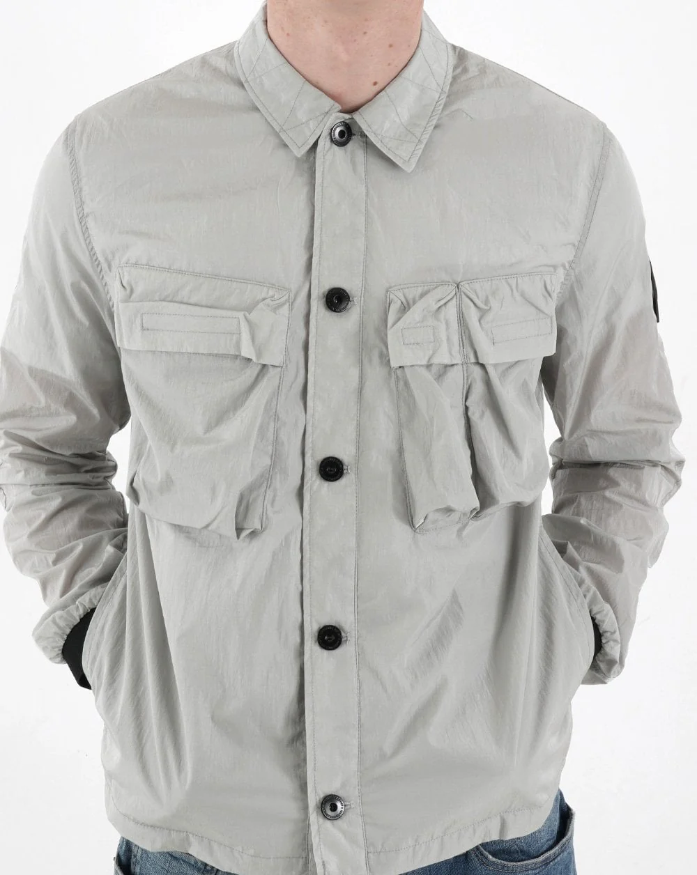 Marshall Artist Quinto Molecular Overshirt Antarctica Grey - Image 4