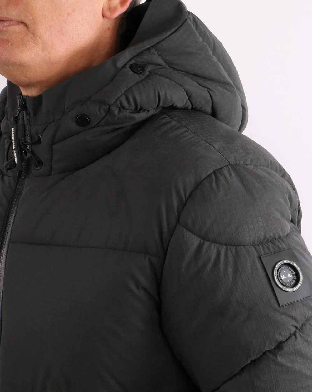 Marshall Artist Reflective Ripstop Bubble Jacket Black - Image 2