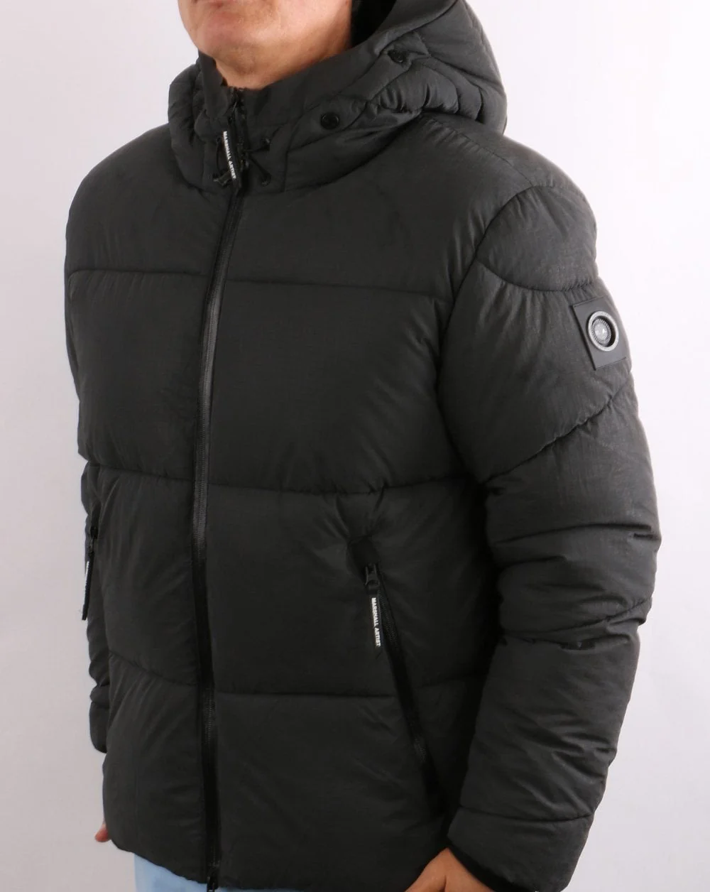 Marshall Artist Reflective Ripstop Bubble Jacket Black - Image 3