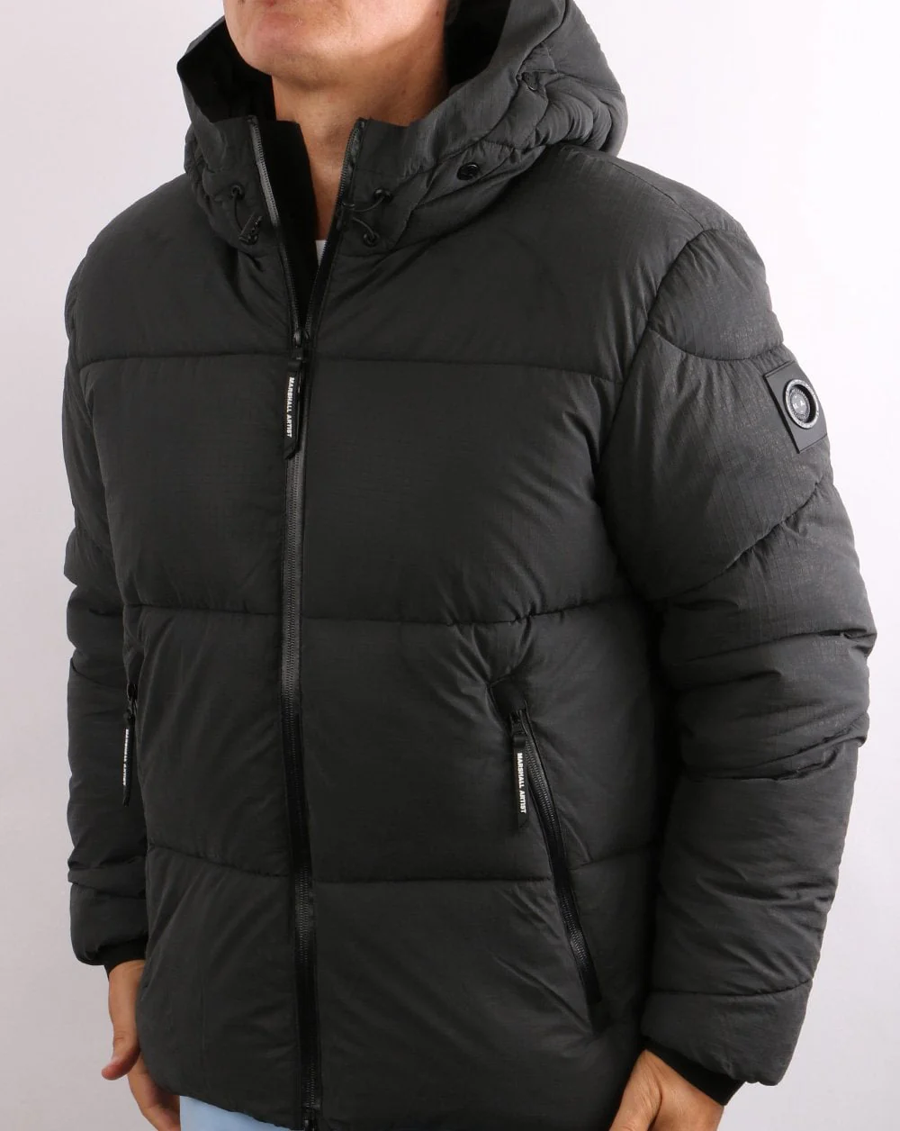 Marshall Artist Reflective Ripstop Bubble Jacket Black - Image 4