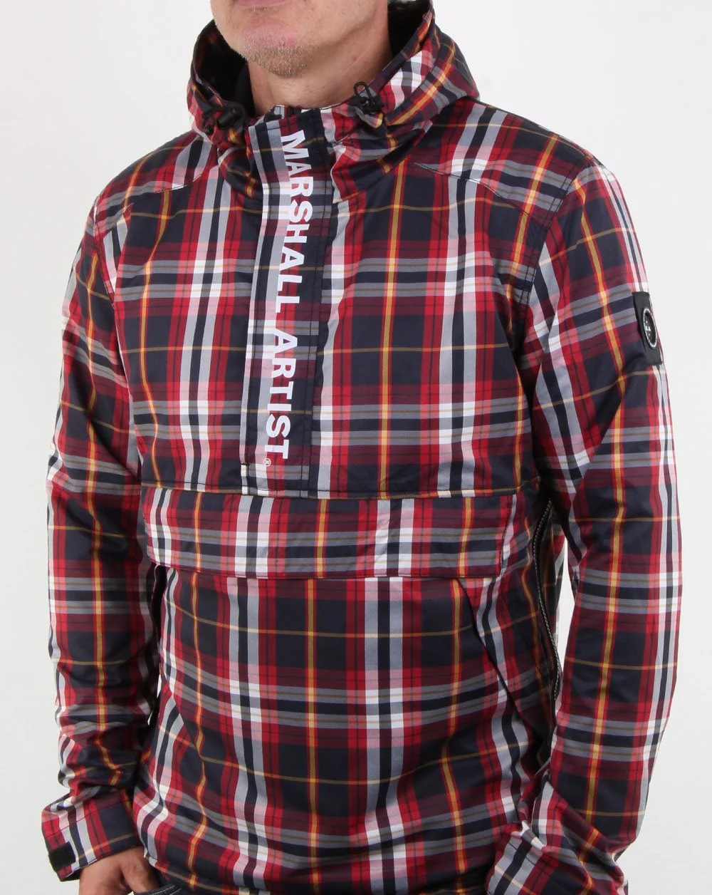 Marshall Artist Ripstock Half Zip Jacket Multicheck