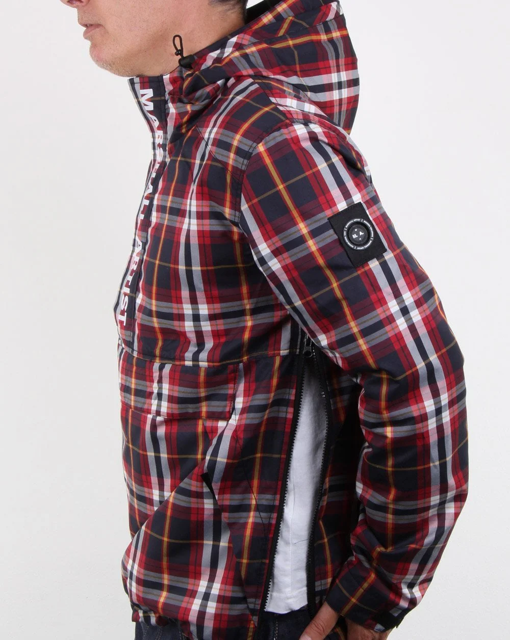 Marshall Artist Ripstock Half Zip Jacket Multicheck - Image 4