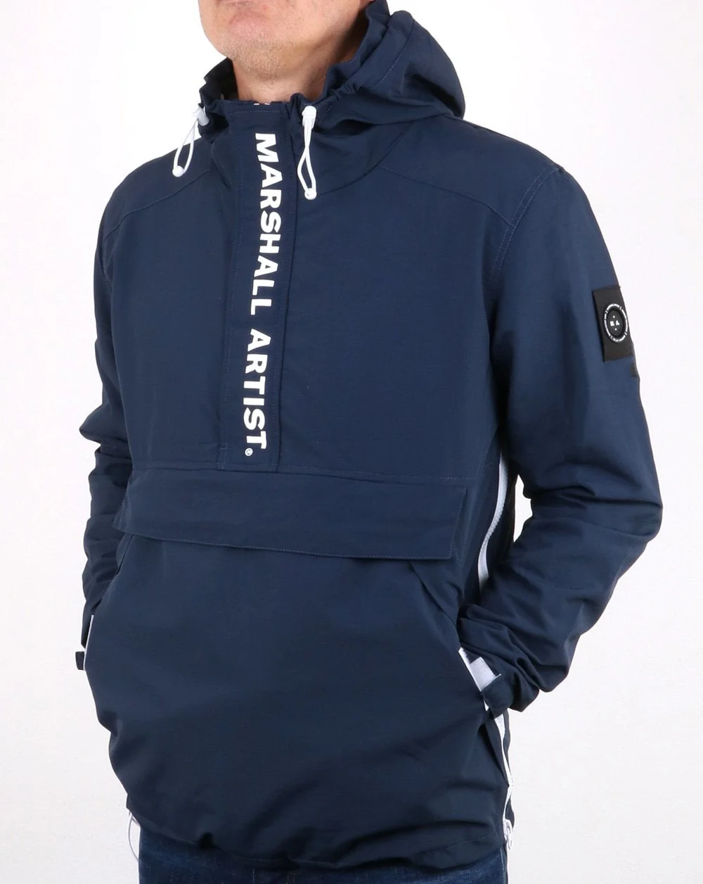Marshall Artist Ripstop Half Zip Jacket Navy - Image 2