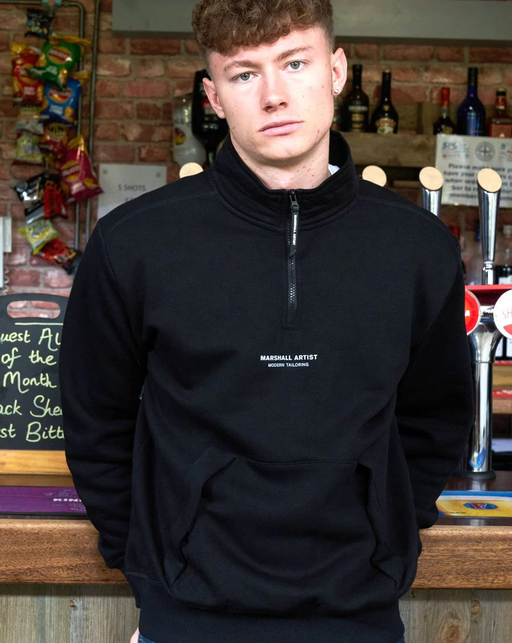 Marshall Artist Siren 1/4 Zip Sweat Black