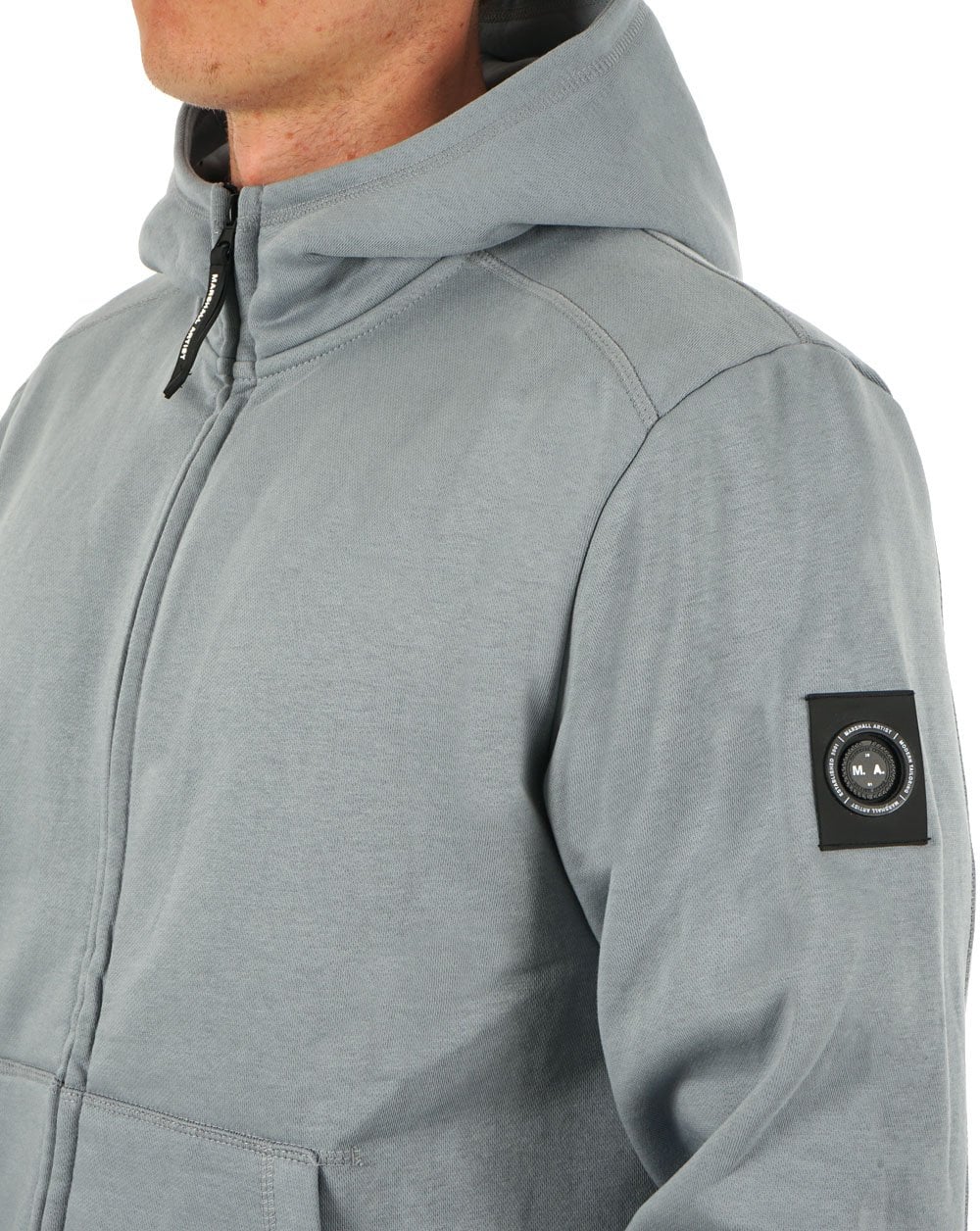 Marshall Artist Siren Full Zip Hoodie Nardo Grey - Image 2