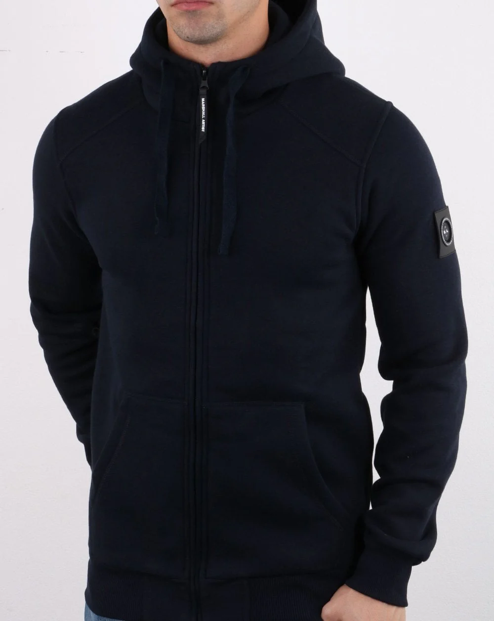 Marshall Artist Siren Full Zip Hoodie Navy - Image 2