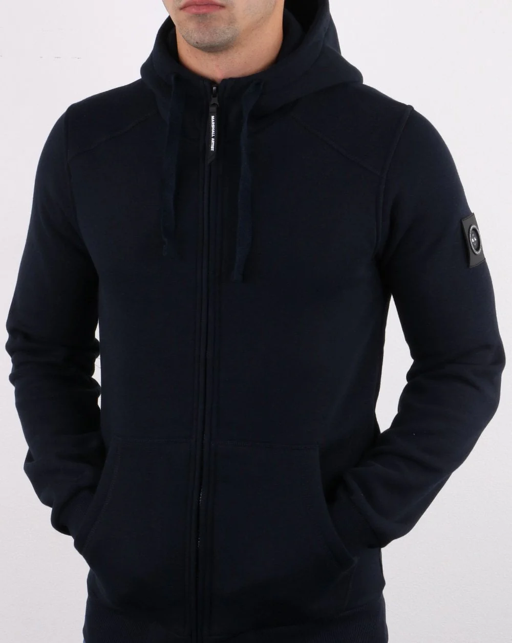 Marshall Artist Siren Full Zip Hoodie Navy - Image 3