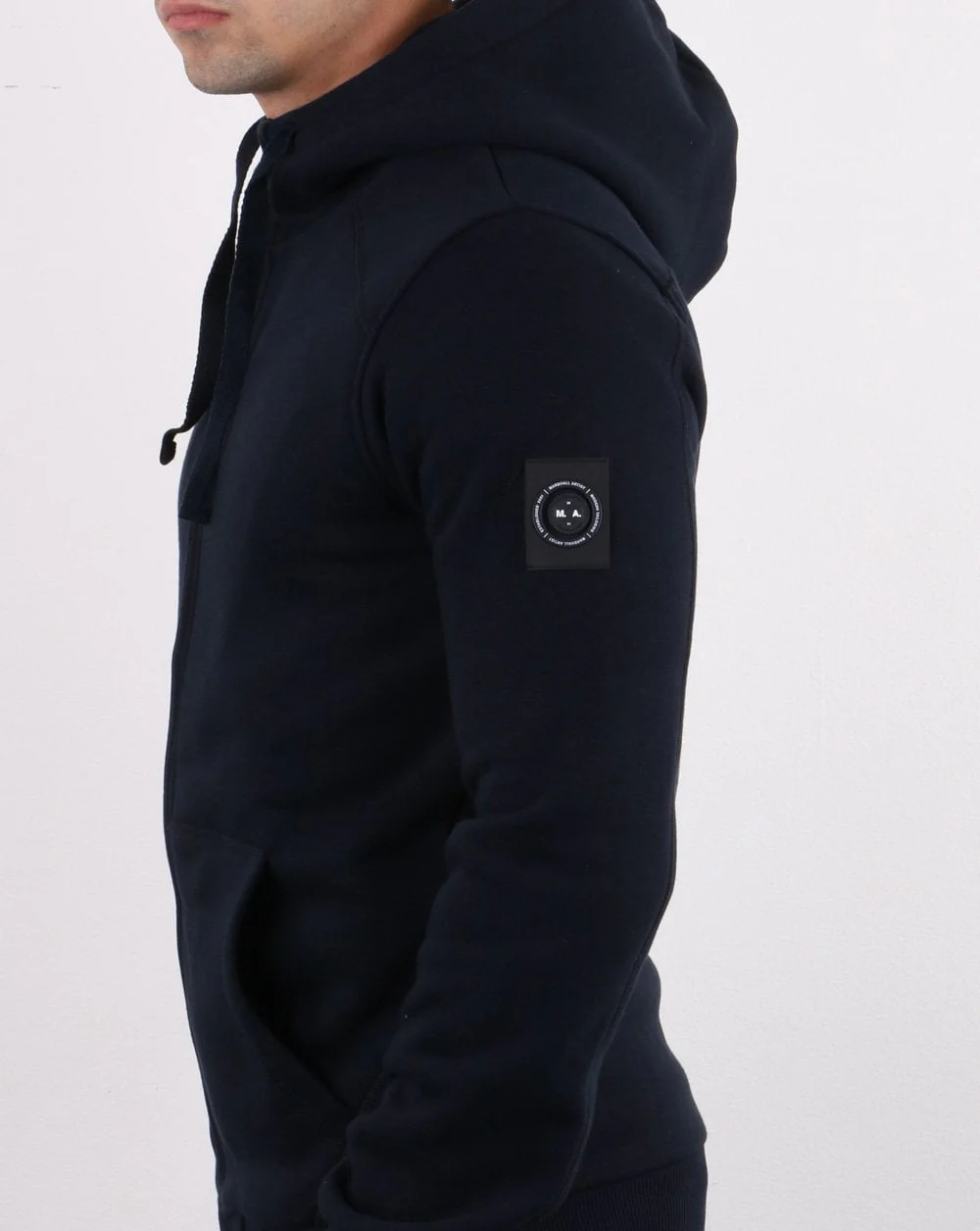 Marshall Artist Siren Full Zip Hoodie Navy - Image 4