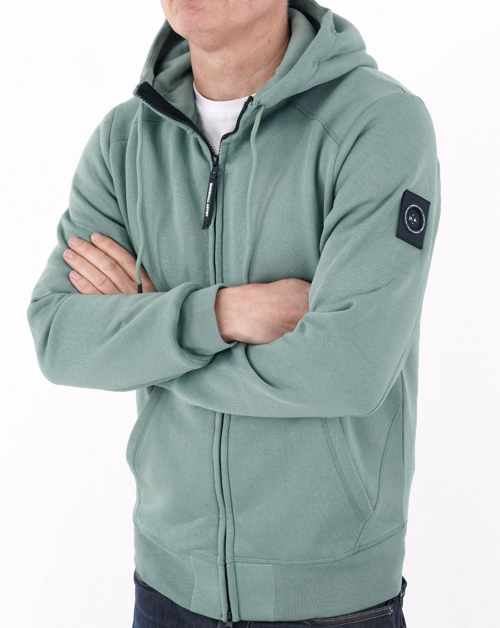 Marshall Artist Siren Full Zip Hoody Sage - Image 3