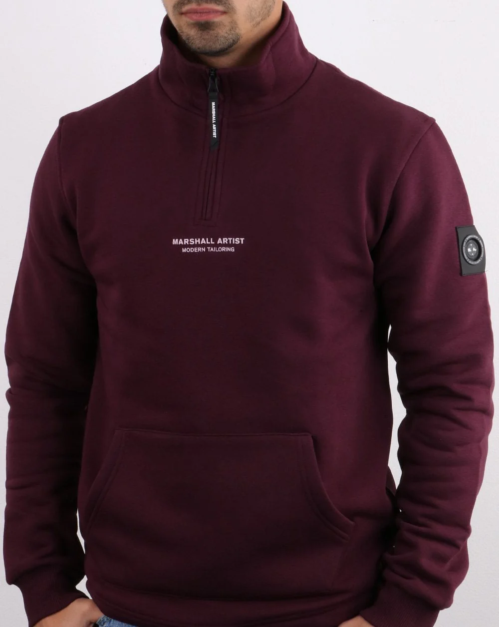 Marshall Artist Siren Half Zip Sweatshirt Burgundy