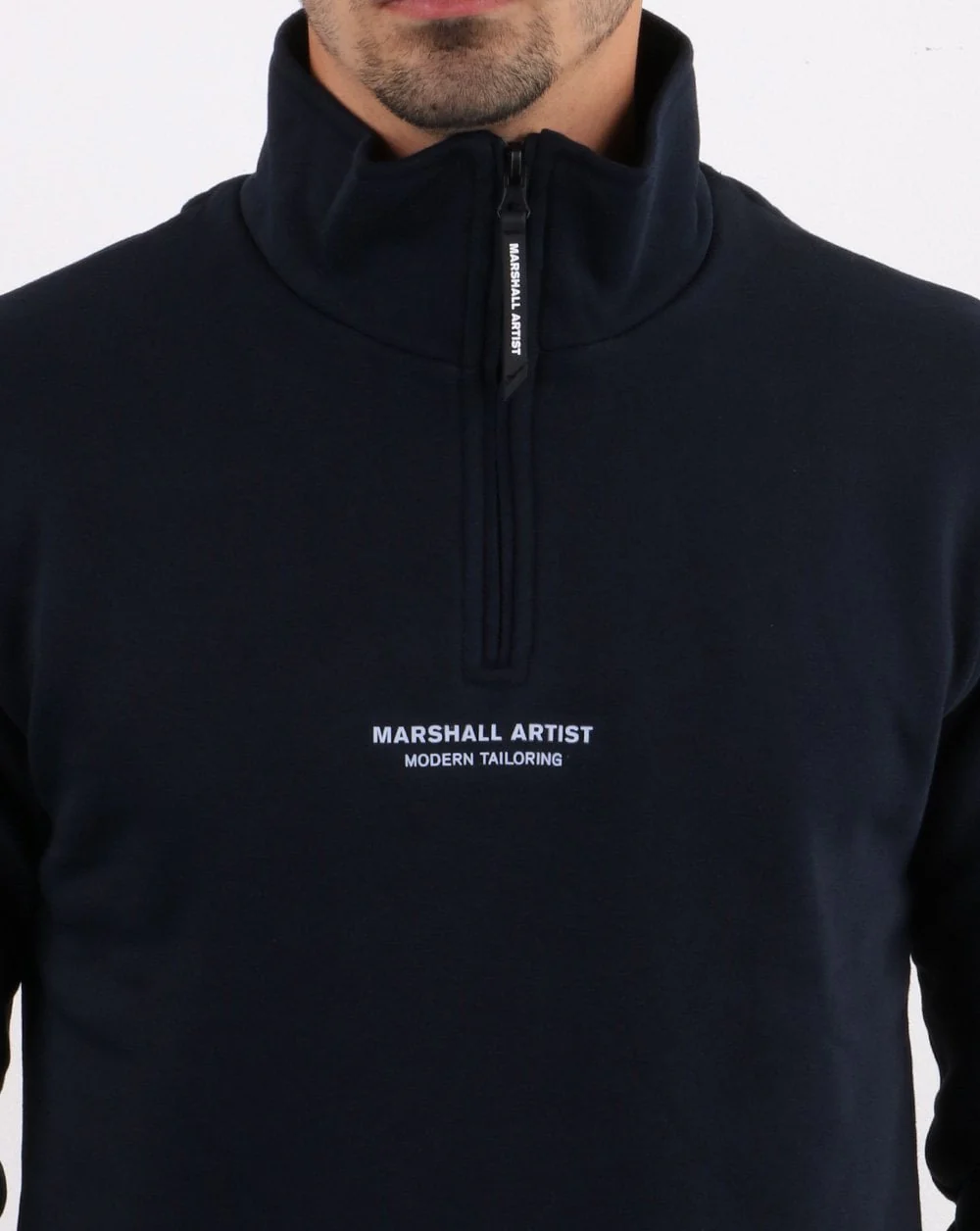 Marshall Artist Siren Half Zip Sweatshirt Navy - Image 4