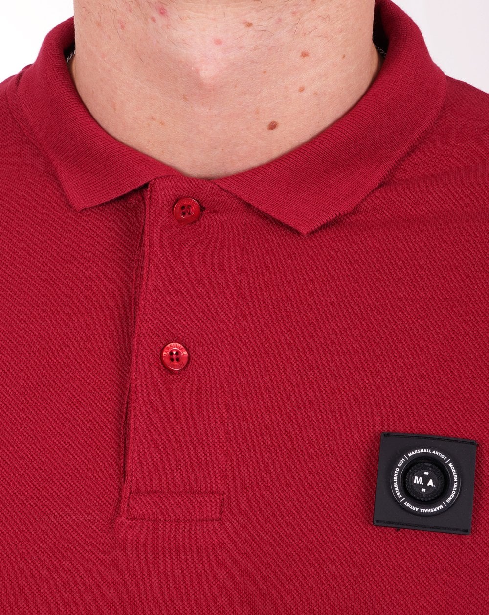 Marshall Artist Siren Polo Shirt Dark Red - Image 2