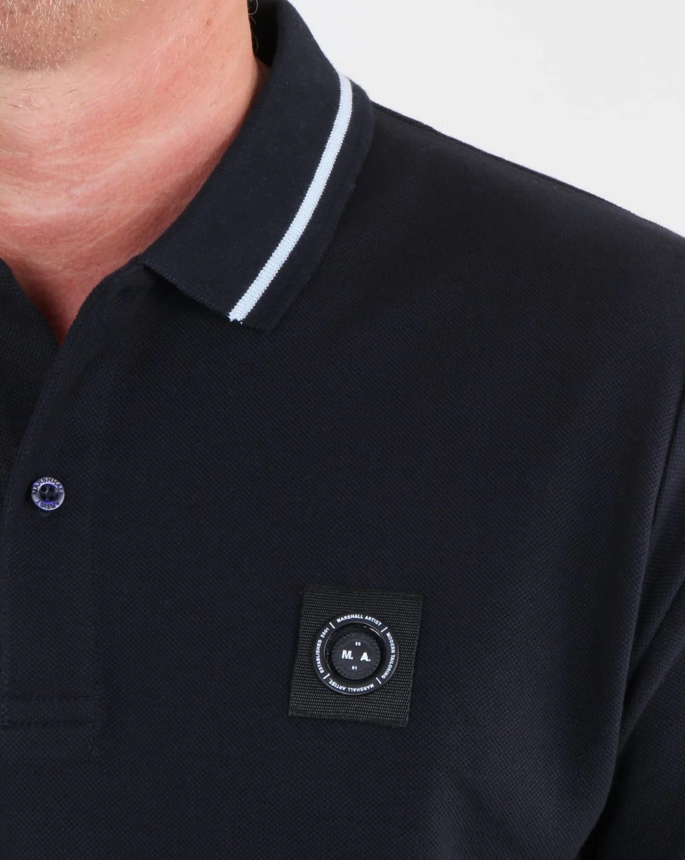 Marshall Artist Siren Polo Shirt Navy - Image 2