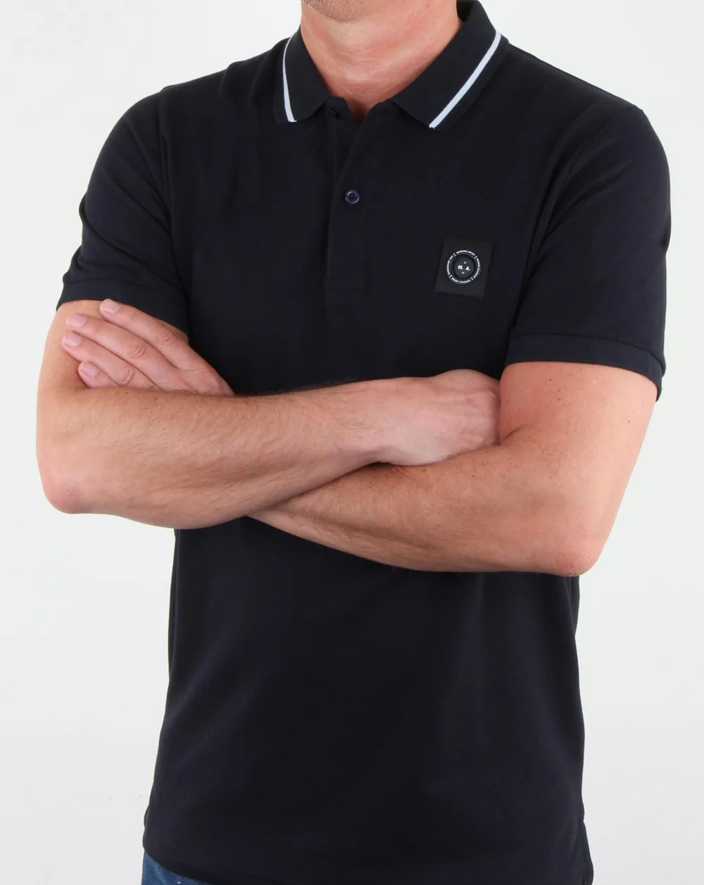 Marshall Artist Siren Polo Shirt Navy - Image 3