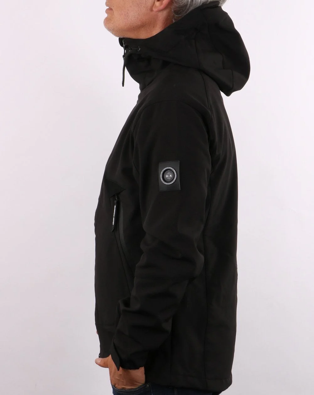 Marshall Artist Softshell Hooded Jacket Black - Image 3