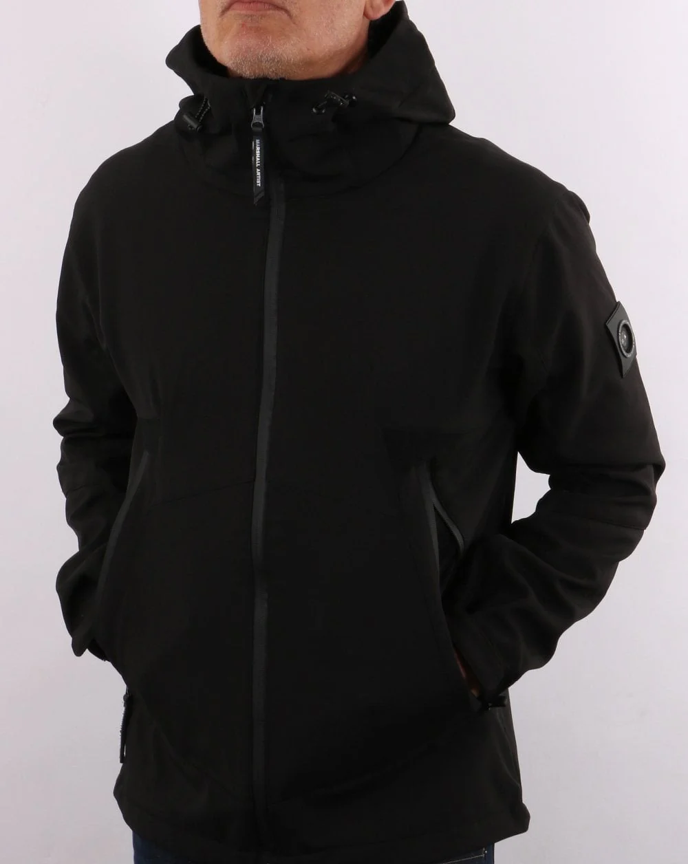 Marshall Artist Softshell Hooded Jacket Black - Image 4