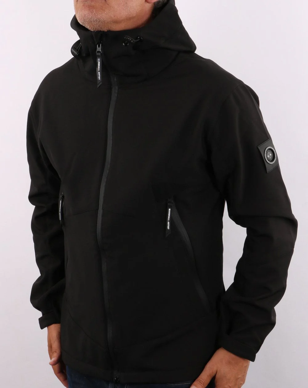 Marshall Artist Softshell Hooded Jacket Black - Image 5