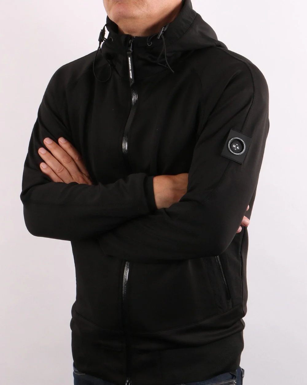 Marshall Artist Softshell Hooded Track Jacket Black - Image 4