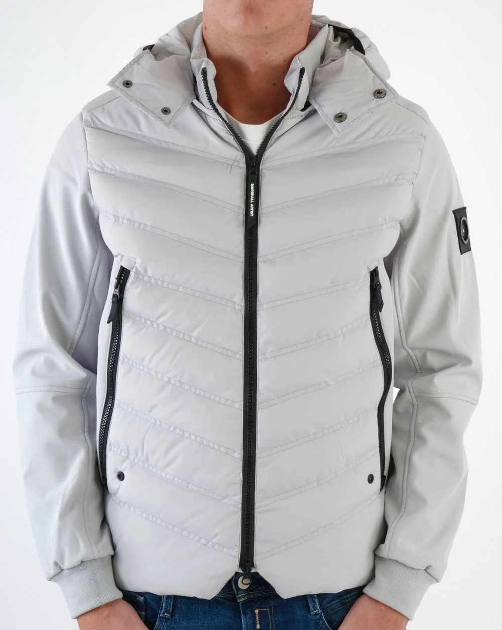 Marshall Artist Takeda Hybrid Jacket Grey - Image 3