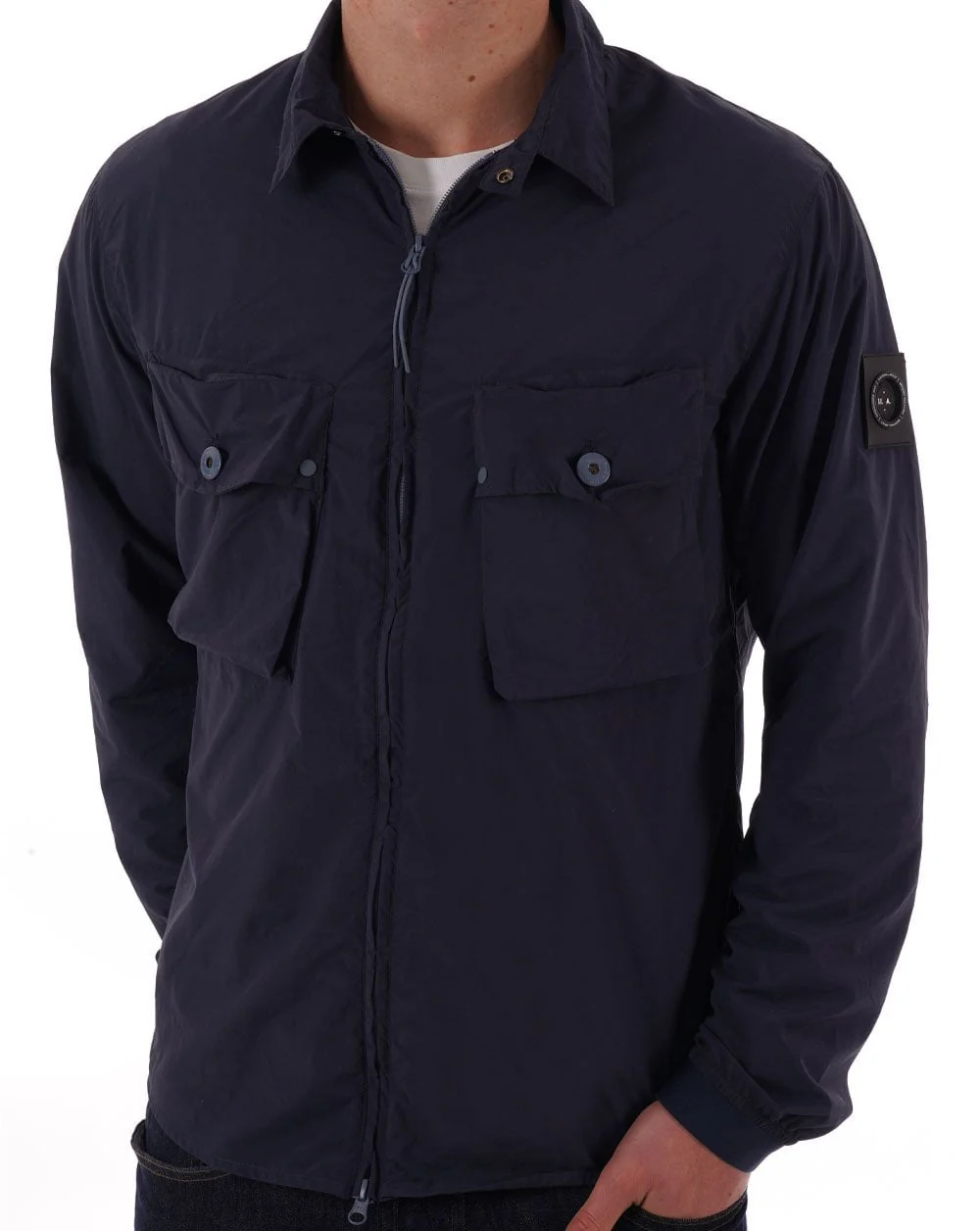 Marshall Artist Tonaro Overshirt Navy - Image 3