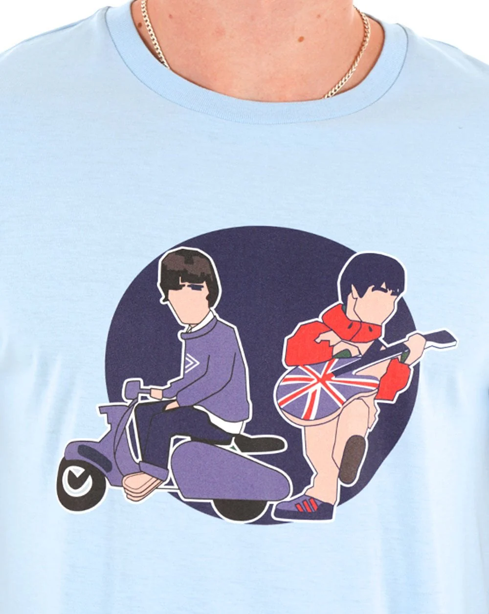 MINTY Rock & Roll Stars T-shirt Sky Blue - Image 2