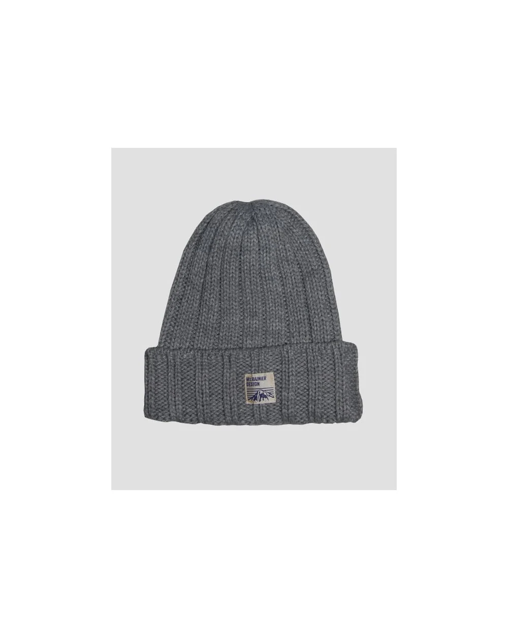 Mt Rainier Design Knit Beanie Grey