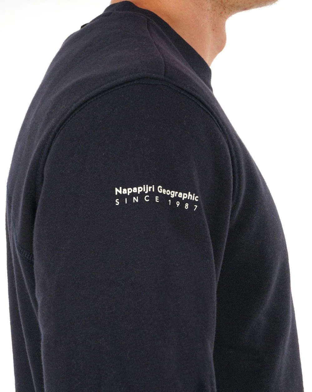 Napapijri Badge Crew Sweatshirt Navy Blue - Image 2