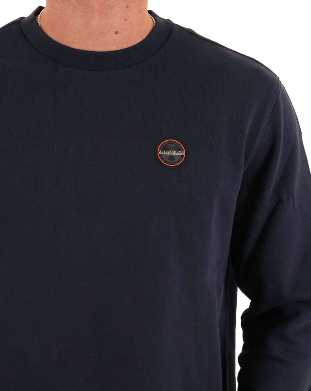 Napapijri Badge Summer Crew Sweat Navy Blue - Image 2