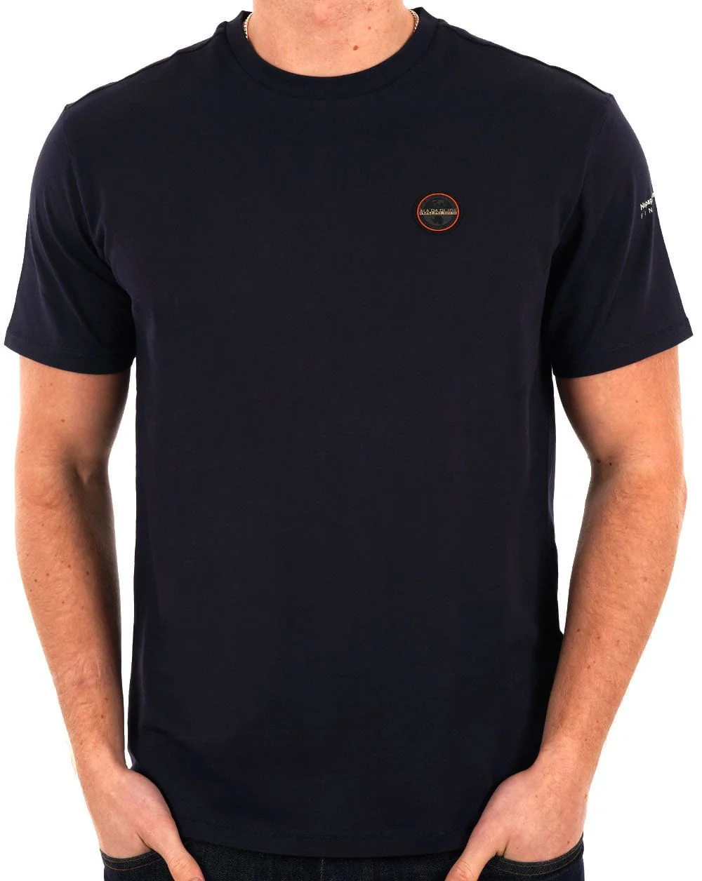 Napapijri Badge T Shirt Navy Blue