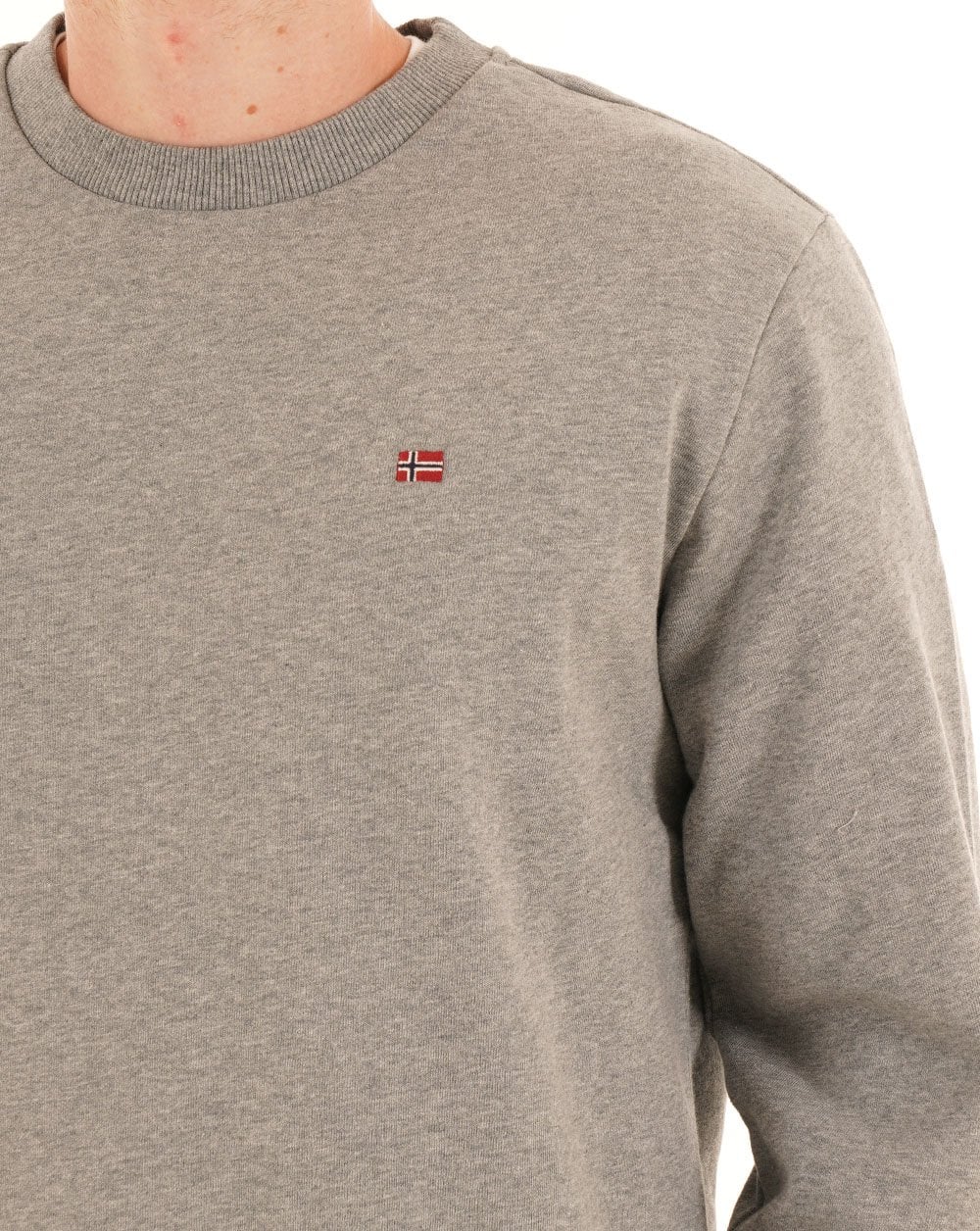Napapijri Balis Crew Sweat Medium Grey Marl - Image 2