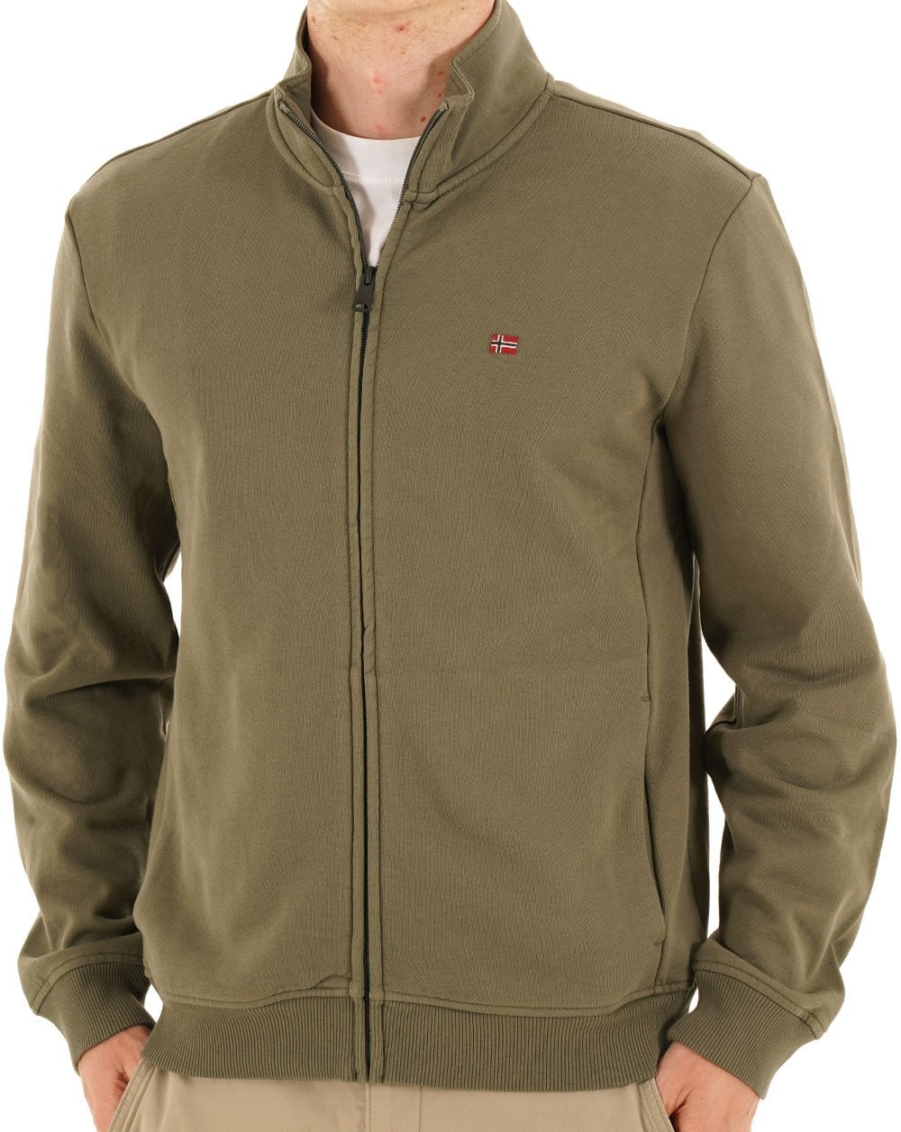 Napapijri Balis Full Zip Sweatshirt Khaki