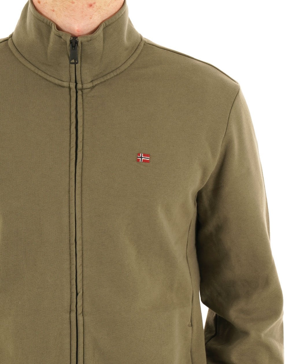 Napapijri Balis Full Zip Sweatshirt Khaki - Image 2
