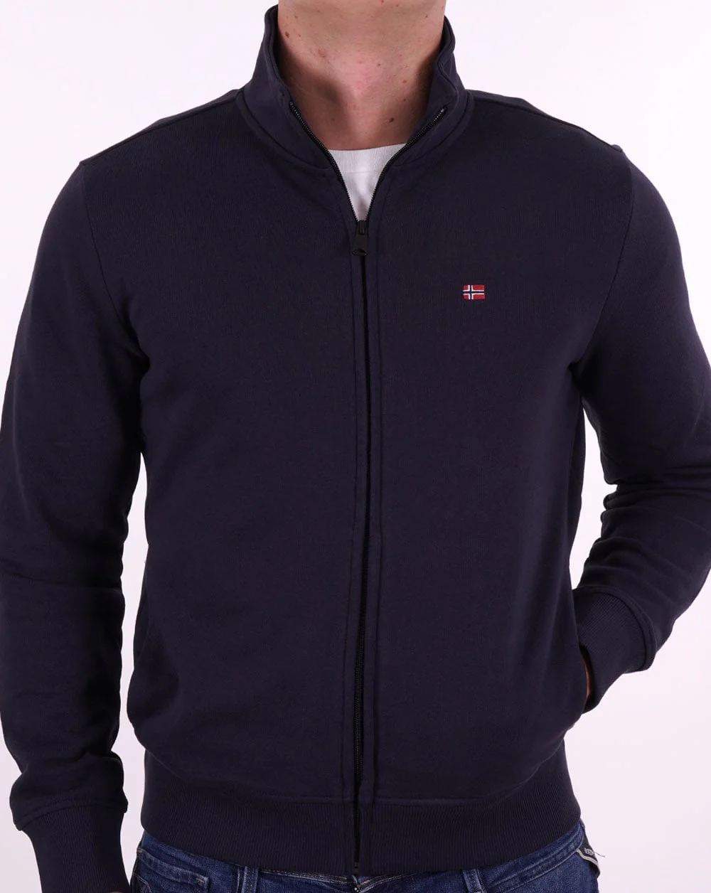 Napapijri Balis Full Zip Sweatshirt Navy Blue - Image 3