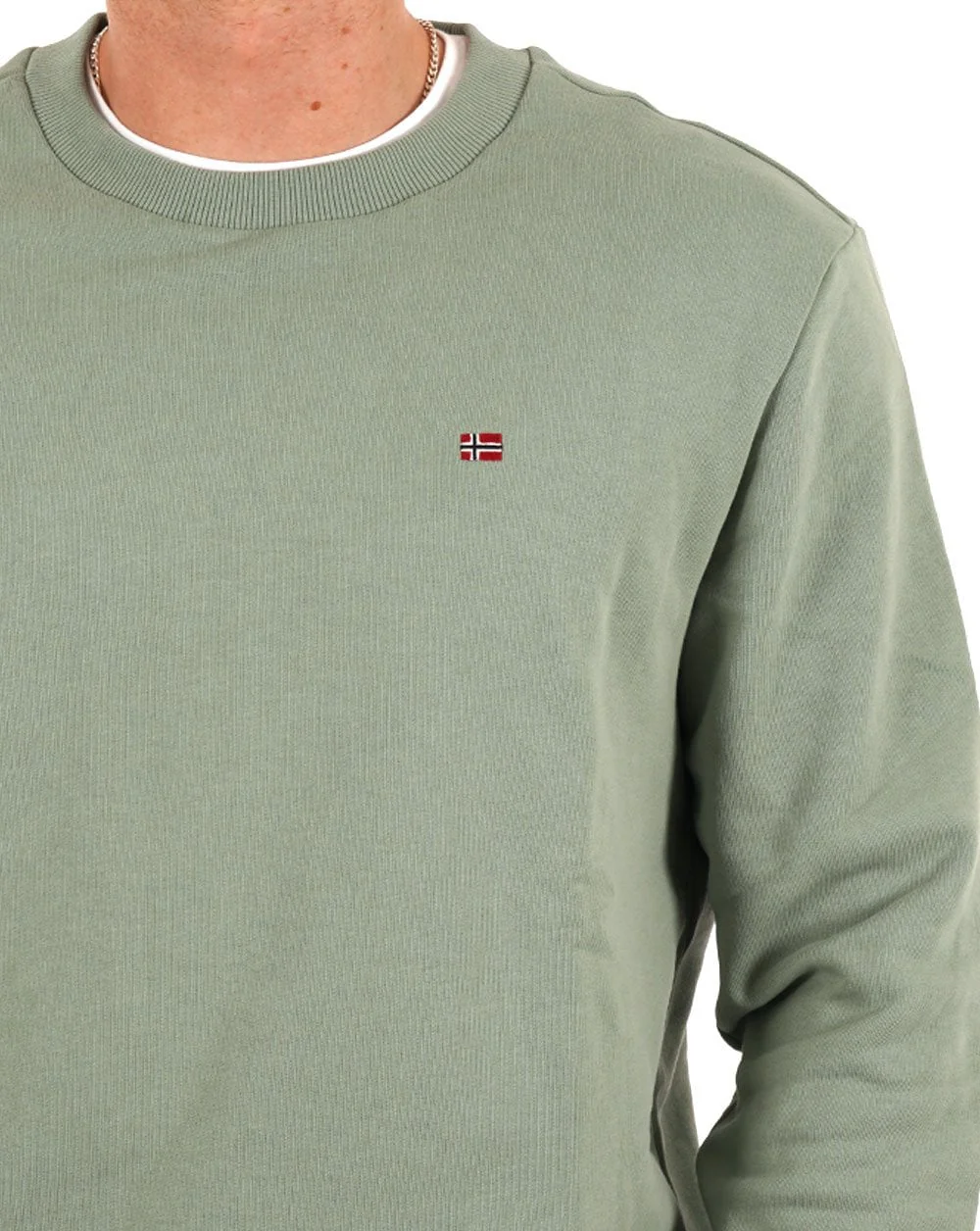 Napapijri Balis Summer Crew Sweatshirt Green Military - Image 2
