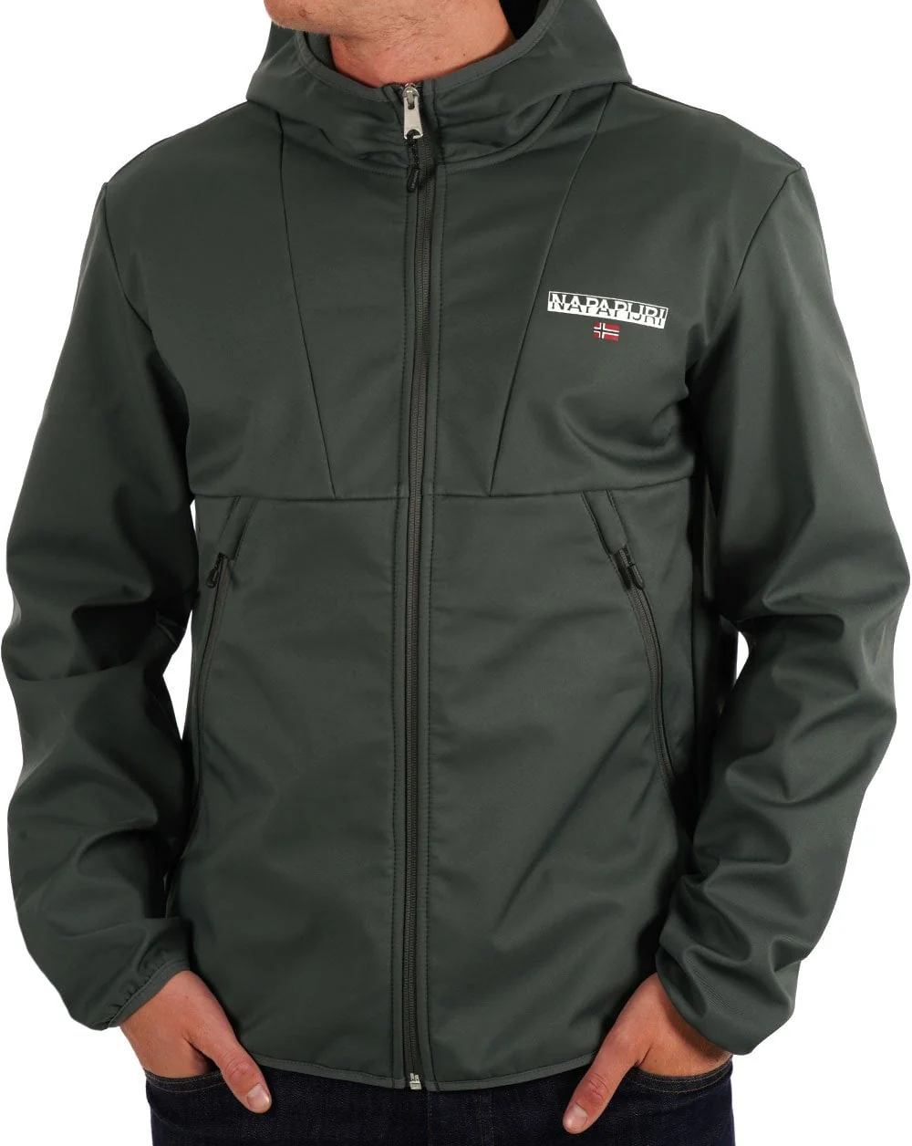 Napapijri Bunz Hooded Softshell Jacket Green Urban
