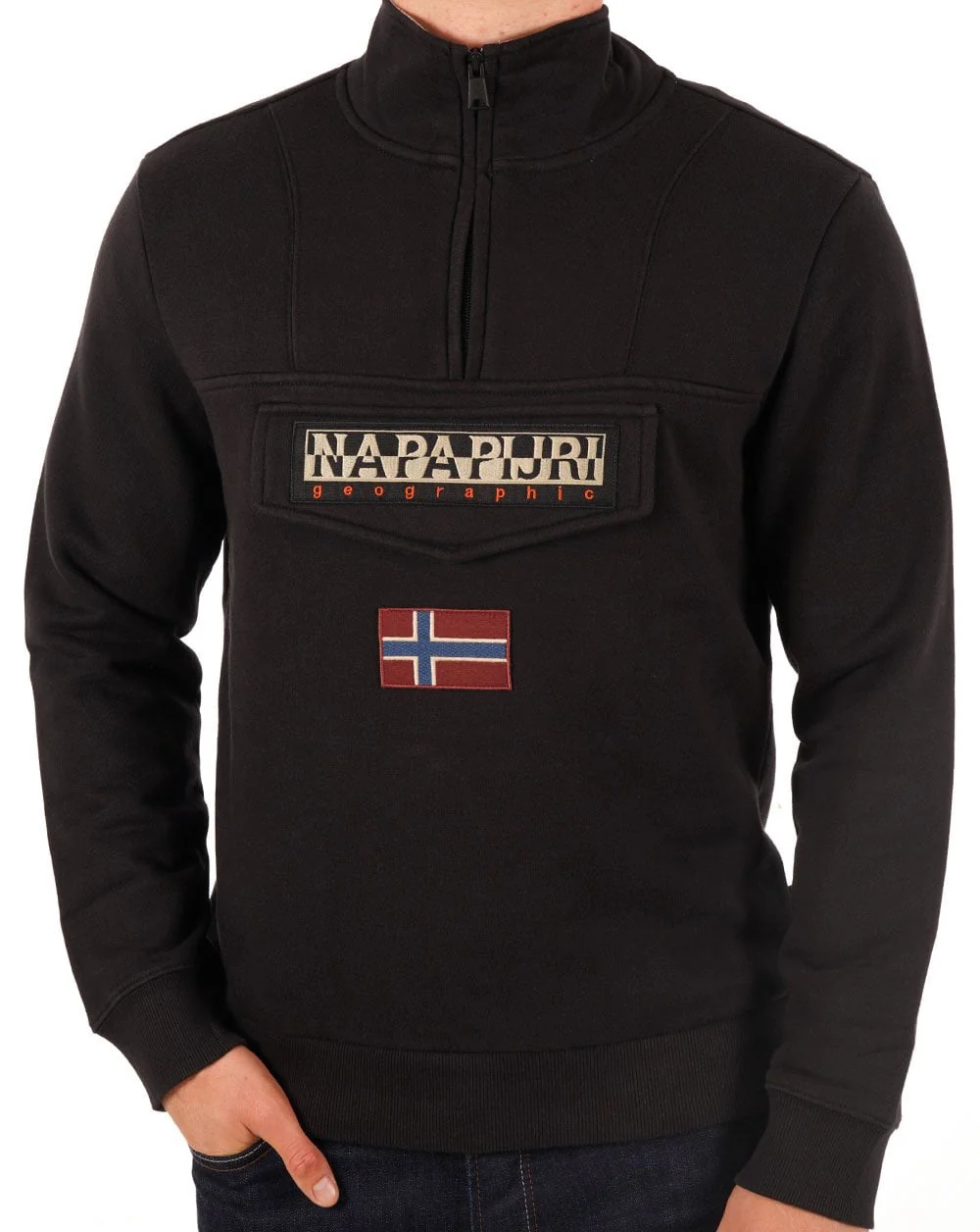 Napapijri Burge Half Zip Sweatshirt Black