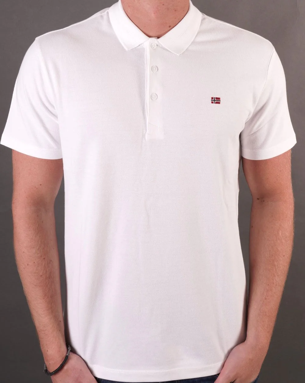 Napapijri Ealis Polo Shirt White - Image 3