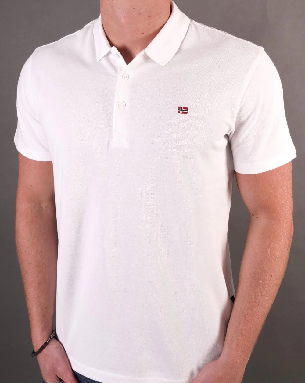 Napapijri Ealis Polo Shirt White - Image 4