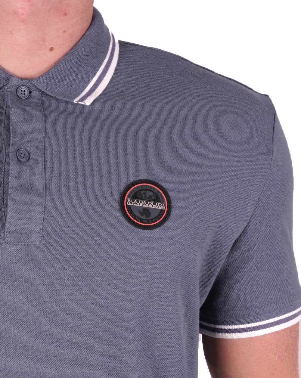 Napapijri Macas Polo Blue Grey - Image 2