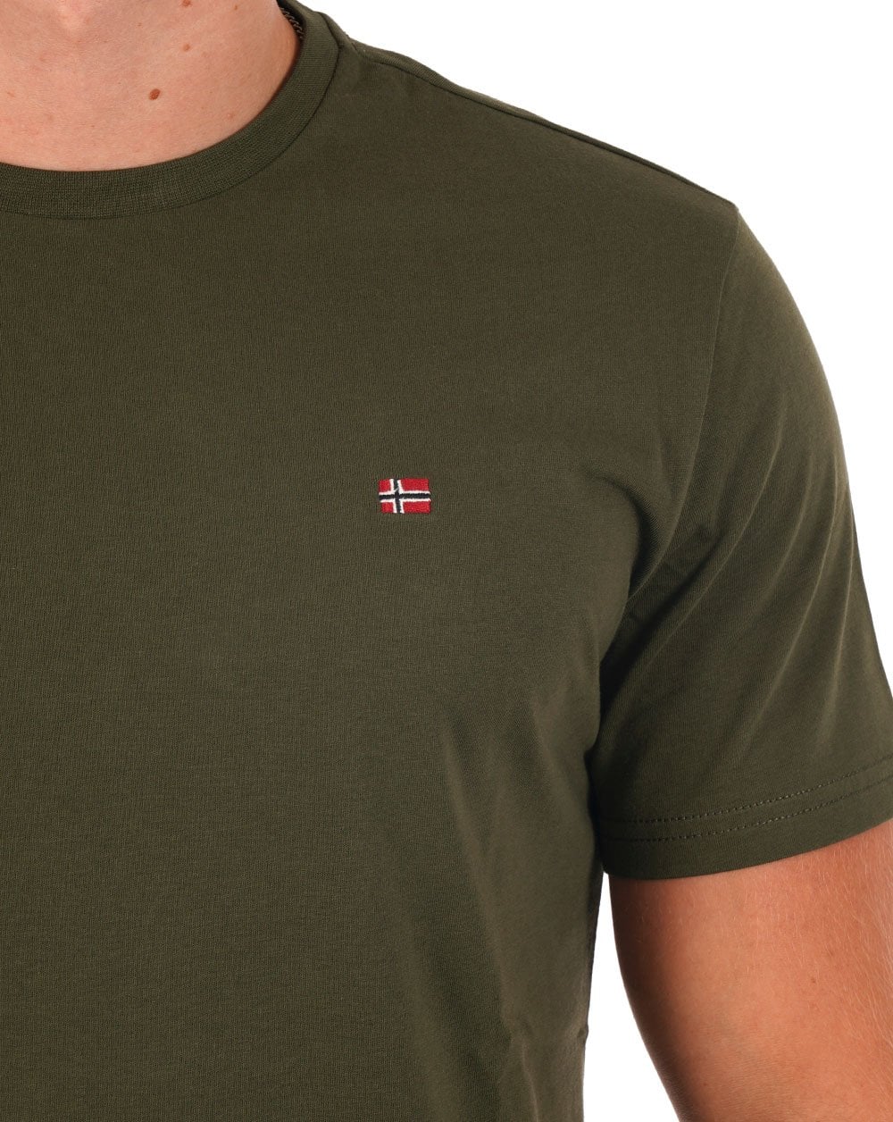 Napapijri Salis T Shirt Dark Green - Image 2