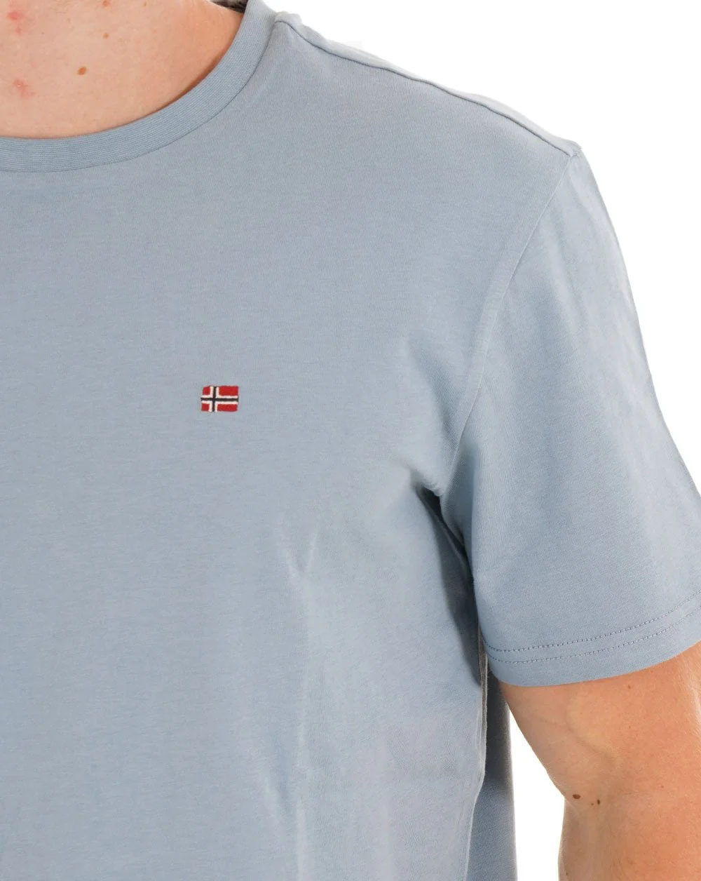 Napapijri Salis T Shirt Faded Denim - Image 2